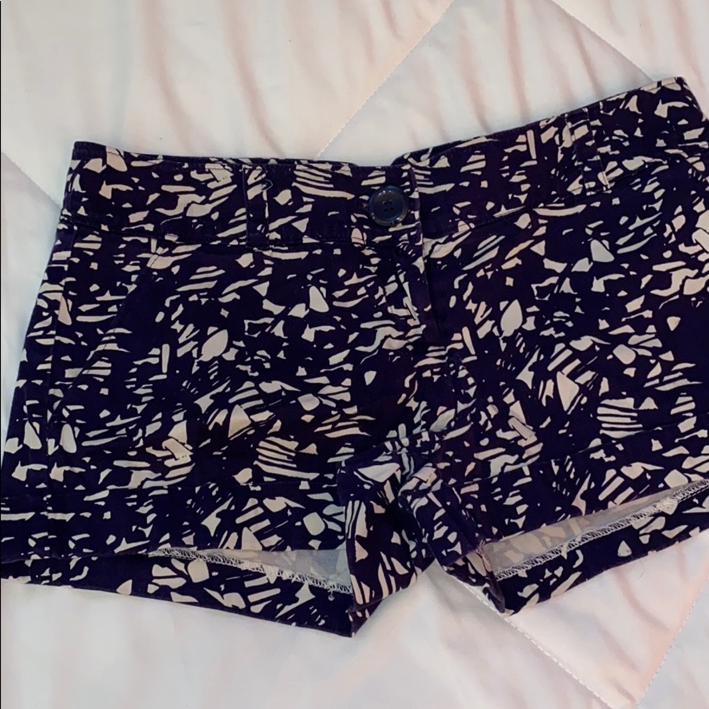 Navy Pattern Shorts